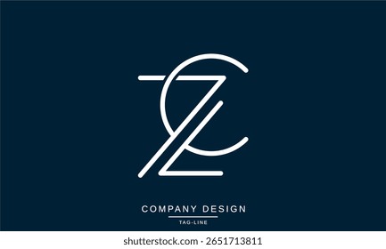 ZC, CZ, Z, C, Abstract Letters Logo Monogram Design Font Icon Vector