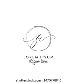 ZC Initial beauty monogram logo vector