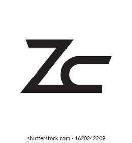 ZC initial letter logo template vector icon design