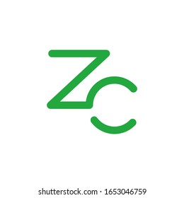 ZC initial letter logo template vector icon design