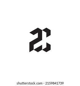 ZC initial logo letters in high quality professional design that will print well across any print media