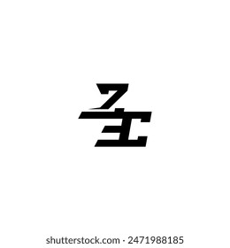 ZC letter boldand cool concept sporty style esport monogram initial