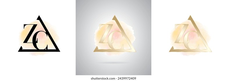 ZC Letter Initial Brand Logo Design	
