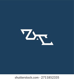 ZC letra inicial esport concepto de diseño minimalista techno estilo monograma moderno logo