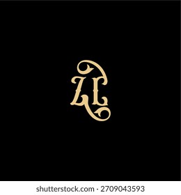ZC Brief anfängliches königliches Konzept Barock Stil Design Monogramm modernes Logo