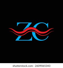 ZC Letter Logo Design. ZC Creative letter logo design vector, ZC Letter Initial Logo Design. ZC monogram Logo Unique Concept Vector.