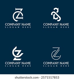 ZC letter logo set design