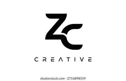 ZC Letter Monogram Logo for Modern Creative Brand Identity