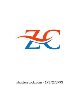 ZC Linked Logo for business and company identity. Creative Letter ZC Logo Vector with modern trendy