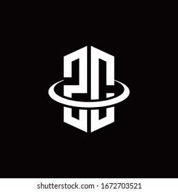 ZC monogram logo in a hexagon style and surrounded by a ring