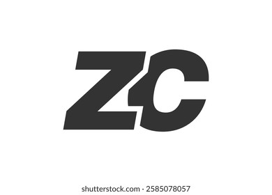 ZC Techno Editable Font Logo For Corporate Branding. Bold, Futuristic Design With Unique Typographic Ideas. Minimal Custom Type And Dynamic Letter Variations For Promotion, Printing, And Book Titles