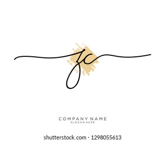 ZC Z C Initial handwriting logo template