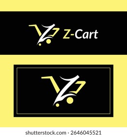 Z-Cart Logo - Grocery Shop Logo Design Idea - Reatil Shop , Shopping Online All In One  , Initial Letter Z