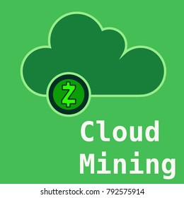 zcash cloud mining icon vector design