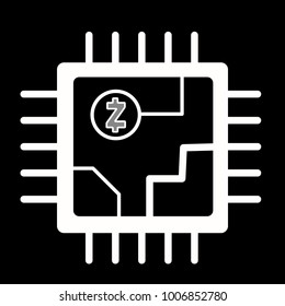 zcash computer cip concet icon vevtor design