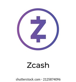 Zcash Cryptocurrency coin icon. Crypto Currency vector icon. ZEC symbol. Flat Vector illustration - Vector