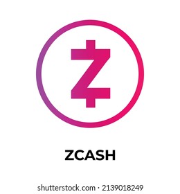 Zcash Cryptocurrency coin icon. ZEC coin symbol. Cryptocurrency vector icon. Flat Vector illustration - Vector