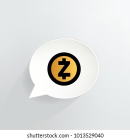 ZCash Cryptocurrency Speech Bubble