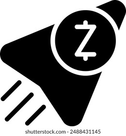zcash glyph icon illustration vector