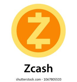 Zcash icon. Flat illustration of zcash vector icon for web