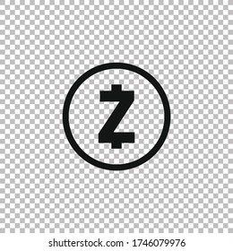 Zcash icon.Zcash cryptocurrency vector.Bit-Z currency illustration