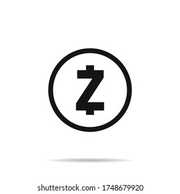 Zcash icon.Zcash cryptocurrency vector.Bit-Z currency illustration