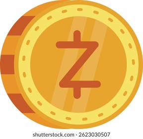 Design de ícone de vetor de Linha Zcash