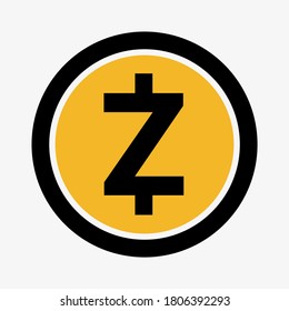 Zcash symbol. Vector illustration. Cryptocurrency. 