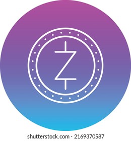Zcash vector icon. Can be used for printing, mobile and web applications.