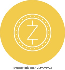 Icono de vector de zcash. Se puede usar para imprimir, móviles y aplicaciones web.