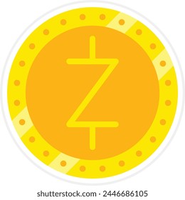 Zcash vector icon. Can be used for printing, mobile and web applications.