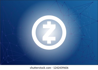 Zcash ZEC cryptocurrency logo network vector illustration