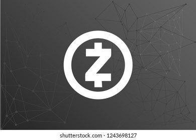 Zcash ZEC cryptocurrency network logo vector