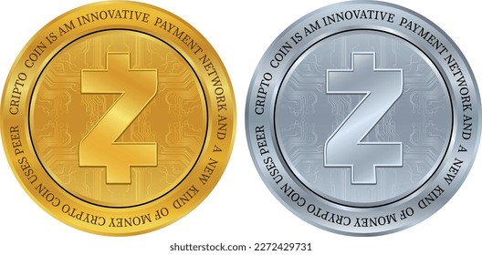 zcash-zec coin vector illustrations. 3d illustration