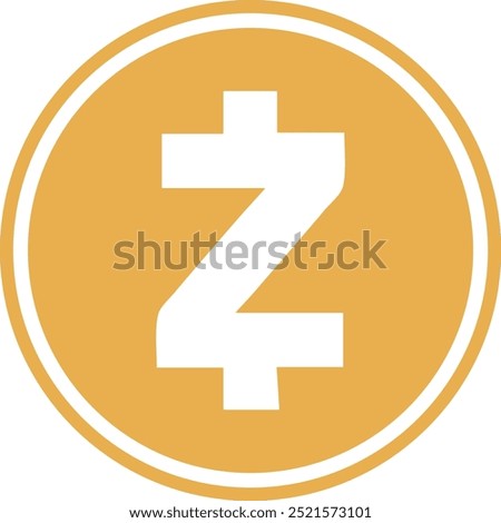 zcash-zec cryptocurrency logo on abstract background. 3d illustrations.