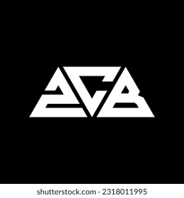 Diseño del logotipo de la letra del triángulo ZCB con forma de triángulo. Monograma de diseño del logotipo del triángulo ZCB. Plantilla de logotipo vectorial de triángulo ZCB con color rojo. Logo triangular ZCB Simple, elegante y lujoso