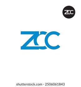 ZCC Logo Letter Monogram Design