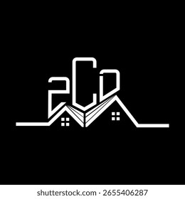Diseño de logotipo de ZCD Real State, logotipo simple y moderno de ZCD. Diseño de alfabeto de lujo ZCD  
