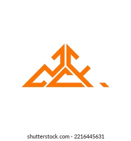 ZCF letter logo creative design with vector graphic, ZCF simple and modern logo in triangle shape.