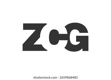 ZCG logo design. Initial letter Z C G bold font style for tech startups, consulting, corporate branding. Creative company name, headlines typography identity, trendy logotype. Vector illustration.