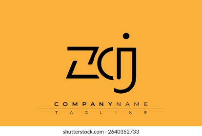 ZCJ abstract letter design. Modern Business Logo Design With Abstract Typography and Contemporary Style