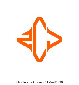 ZCJ letter logo creative design with vector graphic
