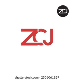 ZCJ Logo Letter Monogram Design
