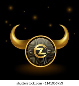 ZClassic Cryptocurrency Coin Bull Market Background