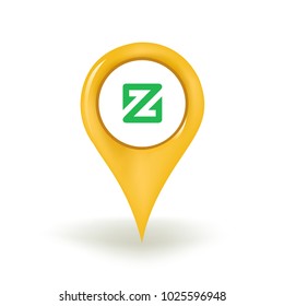 ZCoin Cryptocurrency Map Pin