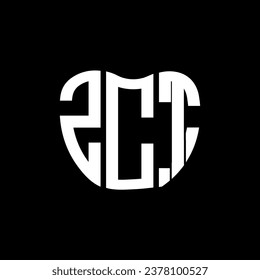 ZCT letter logo creative design. ZCT unique design.
