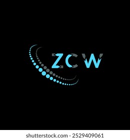 Diseño creativo del logotipo de la letra de ZCW. ZCW diseño único.
