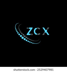 Design criativo do logotipo da letra ZCX. Design exclusivo da ZCX.
