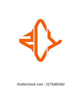 ZCY letter logo creative design with vector graphic