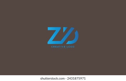 ZD Abstract initial monogram letter alphabet logo design